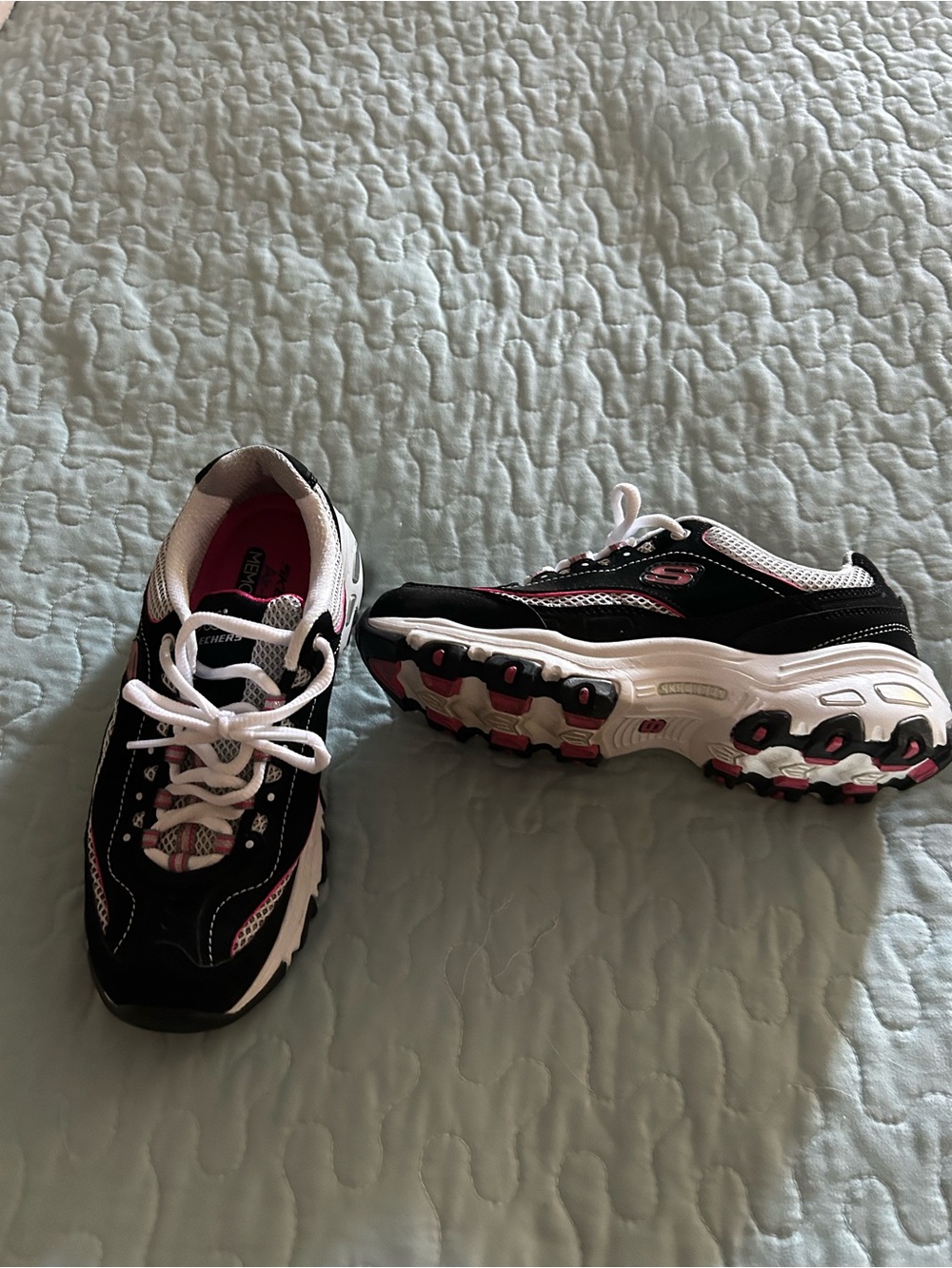 Skechers Black with Hot Pink Girls' Athletic Sneakers